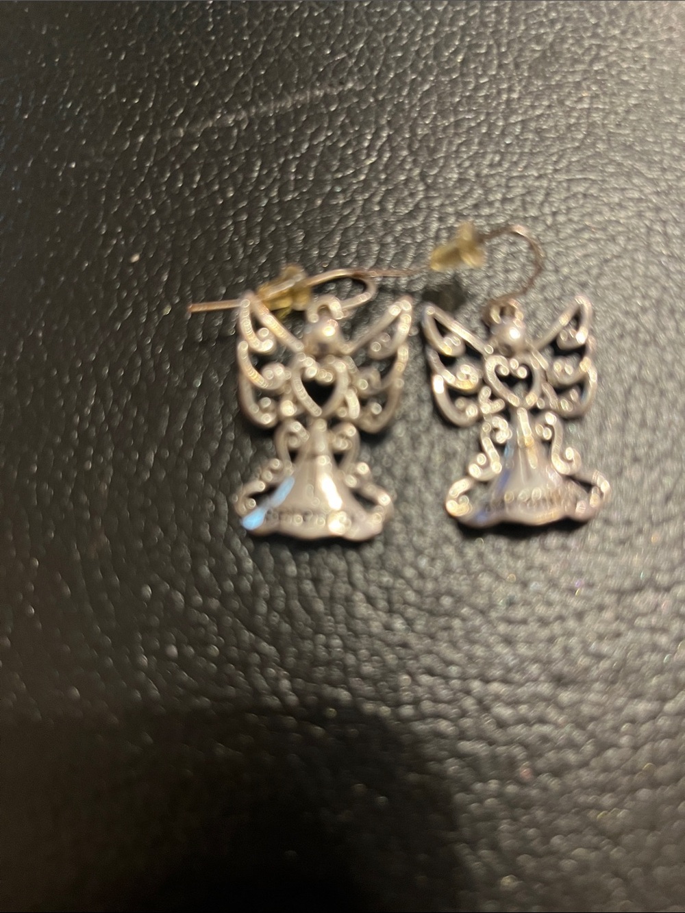 Silver Angel Drop Earrings - Women Jewelry